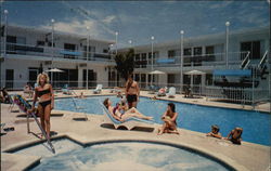 Swimming Pool at the Apollo Inn Anaheim, CA Postcard Postcard