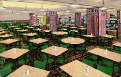 One of the Two Cafeterias in the YMCA Hotel Postcard