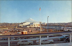 View of Airport and Mount Rainier Seattle, WA Postcard Postcard