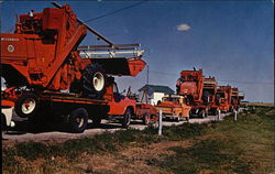 Combine crew in transit Postcard