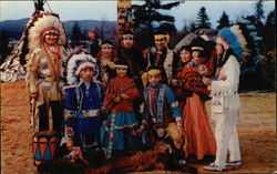 Indian Village Lake George, NY Native Americana Postcard Postcard