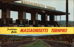 Greetings from Massachusetts Turnpike Postcard Postcard