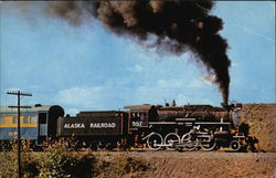Locomotive on the Alaska Railroad Locomotives Postcard Postcard