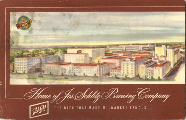 Home Of Jos. Schlitz Brewery Company Advertising