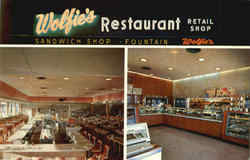 Wolfie's Restaurant And Fountain Postcard