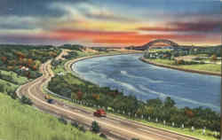View Along Cape Cod Canal Massachusetts Postcard Postcard