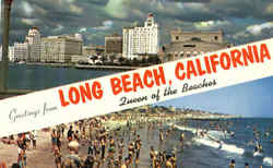 Greetings From Long Beach Postcard