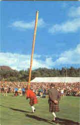 Tossing The Caber Postcard Postcard