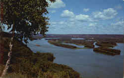 The Mississippi River And Prairie Du Chien, Pike's peak State Park Postcard