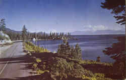 Shoreline Highway At Lake Tahoe Postcard