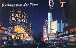 Greetings From Las Vegas, Fremont St. Nevada Postcard Postcard