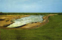 The Flood Gates At Lake Texarkana Postcard