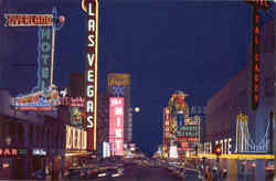 Fremont Street Las Vegas, NV Postcard Postcard