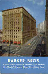 Barker Bros Home Furnishing Store Postcard