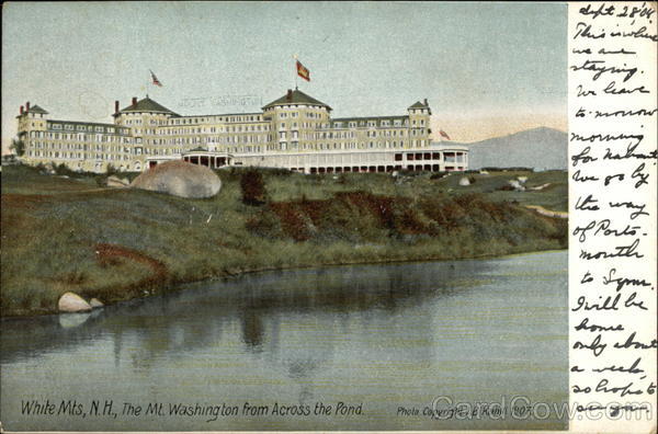 The Mount Washington from Across the Pond Bretton Woods New Hampshire