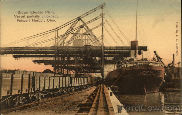 Brown Electric Plant, Vessel Partially Unloaded Fairport Harbor Ohio