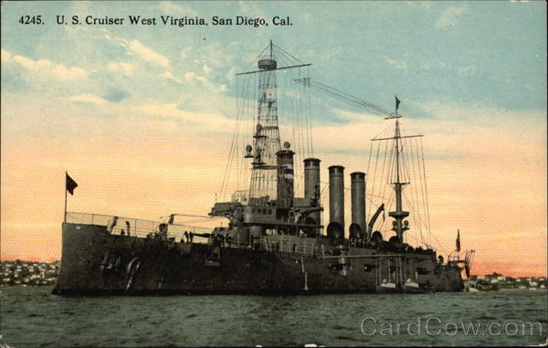 US Cruiser West Virginia San Diego California