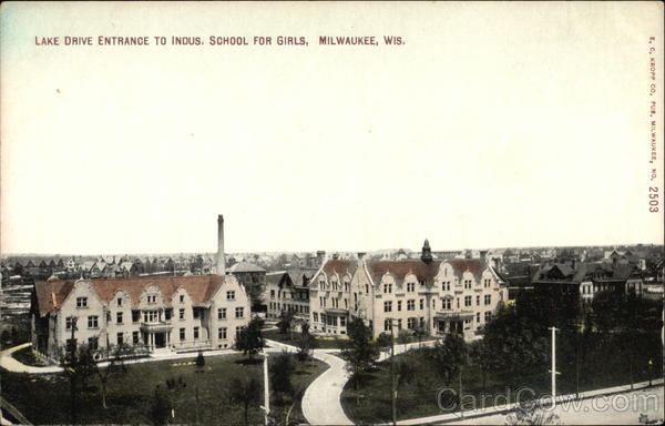 Lake Drive Entrance to Indus, School for Girls Milwaukee Wisconsin