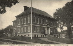 Henry Woods High School Building Barre, MA Postcard Postcard