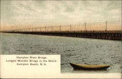 Hampton River Bridge Hampton Beach, NH Postcard Postcard