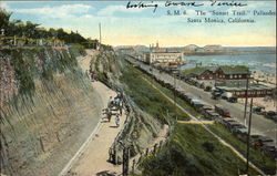 The "Sunset Trail," Palisades Santa Monica, CA Postcard Postcard