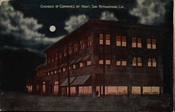 Chamber of Commerce by Night San Bernardino, CA Postcard Postcard