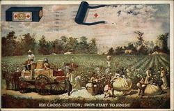 Red Cross Cotton, From Start to Finish Postcard