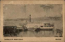 Landing at St. Helen's Island Montreal, Canada Misc. Canada Postcard Postcard