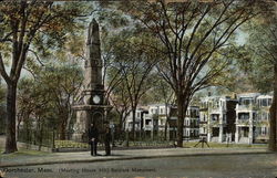 Meeting House Hill Soldiers Monument Postcard