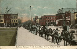 Indiana Avenue, South from State Street LaPorte, IN Postcard Postcard