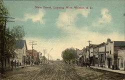 Main Street, Looking West Wilmot, SD Postcard Postcard