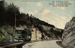 Gold Run Gulch, between Lead and Deadwood Postcard