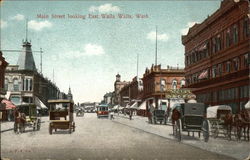 Main Street, looking East Walla Walla, WA Postcard Postcard