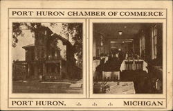 Port Huron Chamber of Commerce Michigan Postcard Postcard