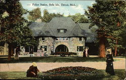 Police Station, Belle Isle Postcard