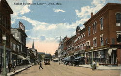 Market Street from Liberty Postcard