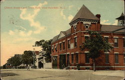 Clinton Avenue and Town Hall Postcard