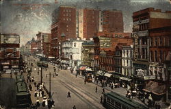 Main Street Looking North Postcard