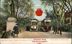 Public Garden Entrance to Subway Old Home Week, July 28 to Aug. 2, 1907 Postcard