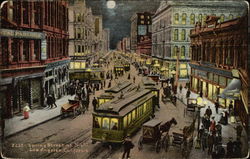 Spring Street at Night Postcard