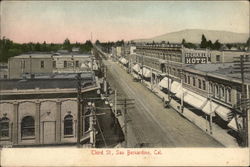Third Street View San Bernardino, CA Postcard Postcard