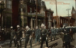 Church Parade, 4th Can. Engineers, Point St. Charles Postcard