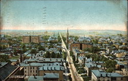 Aerial View of City Postcard