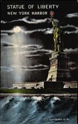 Statue of Liberty in New York Harbor Postcard
