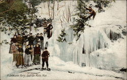 A Snowshoe Party Sault Ste. Marie, MI Postcard Postcard