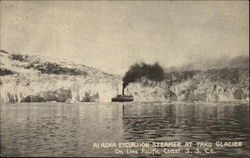 Alaska Excursion Steamer at Taku Glacier Postcard