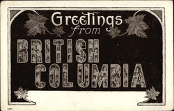 Greetings from British Columbia Postcard