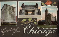 Greetings from Chicago Illinois Postcard Postcard