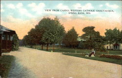 View from Casino, Western Catholic Chautauqua, Spring Bank Postcard
