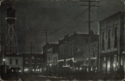 Main Street at Night Postcard